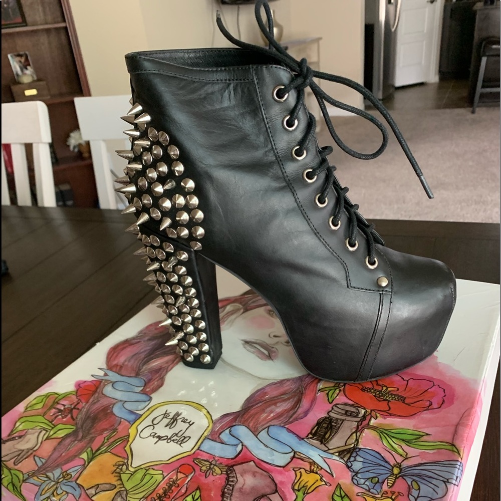Jeffrey Cambell spike black and silver